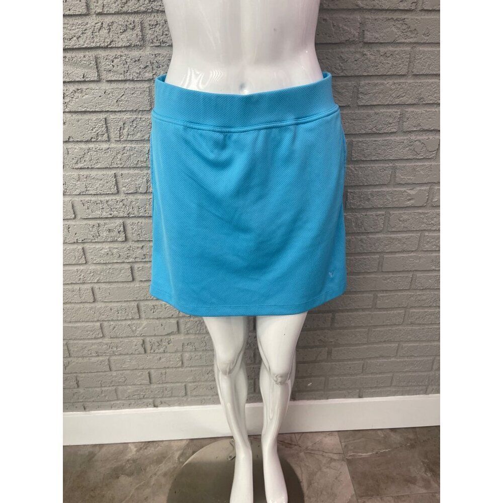 Callaway Women Blue TexturedâSkort With Pockets Size M